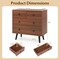 Bedroom and Living Room Dresser Wide 4-Drawer Wooden Organizer